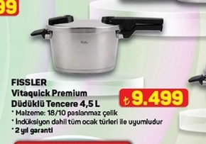 Fissler Vitaquick Premium Düdüklü Tencere 4.5 L