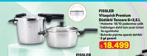 Fissler Vitaquick Premium Düdüklü Tencere 6+3.5 L