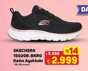 Skechers 150206-Bkgrg Kadın Ayakkabı