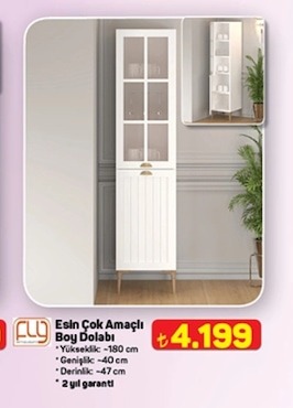 Esin Çok Amaçlı Boy Dolabı