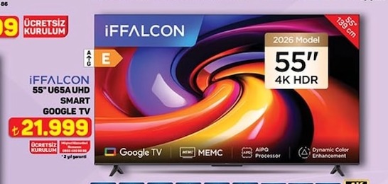 Iffalcon 55" U65A Uhd Smart Google Tv