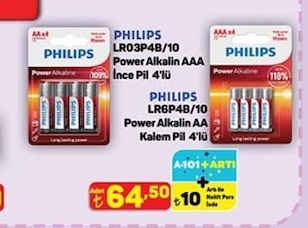 Philips Power Alkalin Aaa İnce Pil 4'Lü