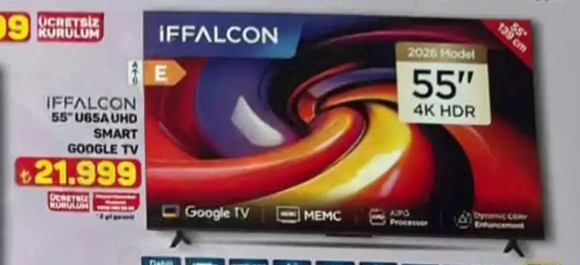 İffalcon 55" U65A Uhd Smart Google Tv