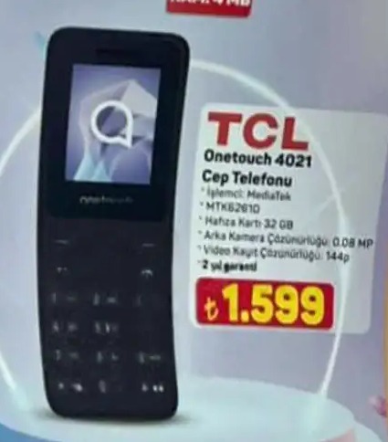 Tcl Onetouch 4021 Cep Telefonu