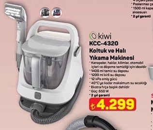 Kiwi Kcc-4320 Koltuk Ve Halı Yıkama Makinesi