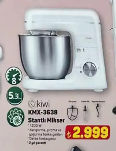 Kiwi Kmx-3638 Stantlı Mikser