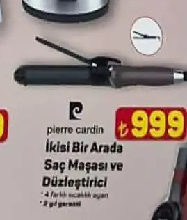 Pierre Cardin İkisi Bir Arada Saç Maşası Ve Düzleştirici