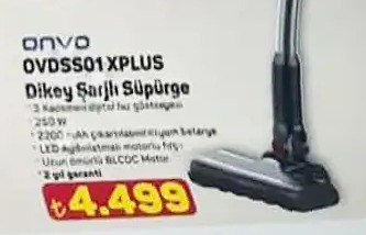 Onvo Ovdss01 Xplus Dikey Şarjlı Süpürge