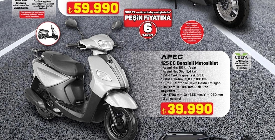 Apec 125 Cc Benzinli Motosiklet