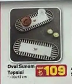 Oval Sunum Tepsisi 30X13 Cm