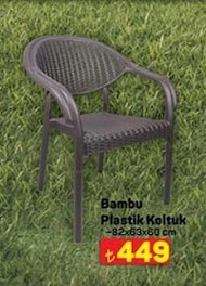 Bambu Plastik Koltuk 82X63X60 Cm
