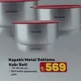 Kapakh Metal Saklama Kabı Seti