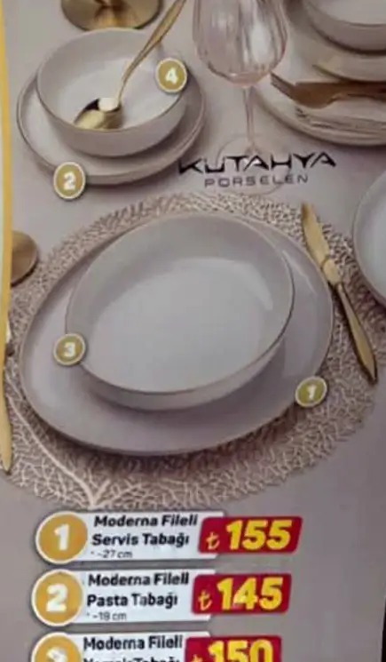 Moderna Fileli Servis Tabağı - 27Cm