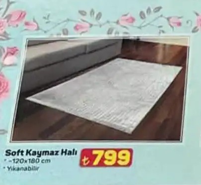 Soft Kaymaz Halı 120X180Cm