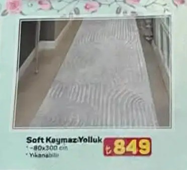 Soft Kaymaz Yolluk 80X300Cm
