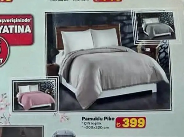 Pamuklu Pike Çift Kişilik 200X220 Cm