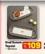 Oval Sunum Tepsisi 30X13Cm