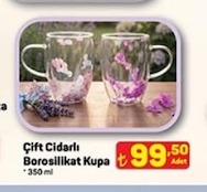 Çift Cidarlı Borosıilikat Kupa 350 Ml