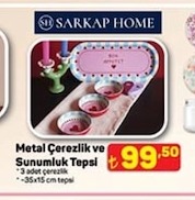 Metal Çerezlik Ve Sunumluk Tepsi
