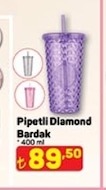 Pipetli Diamond Bardak 400 Ml