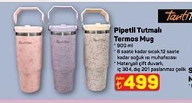 Pipetli Tutmali Termos Mug 900Ml