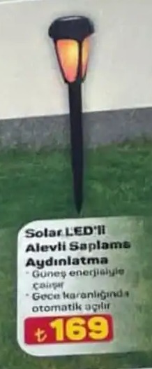 Solar Led'Li Alevli Saä?Lam Aydä±Nlatma