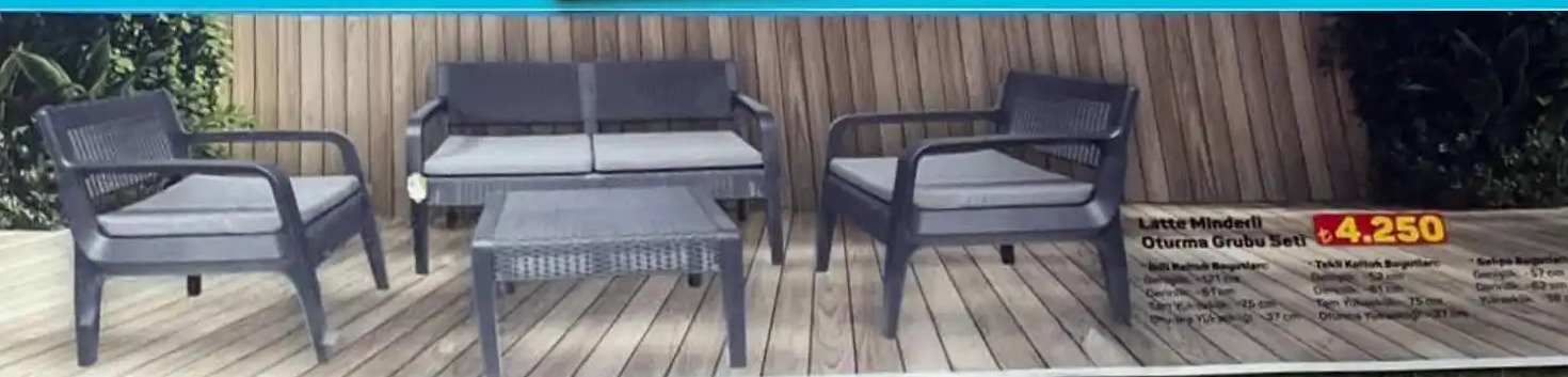 Lotte Minderli Oturma Grubu Seti