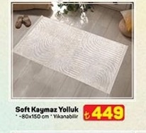 Soft Kaymaz Yolluk 80X150 Cm