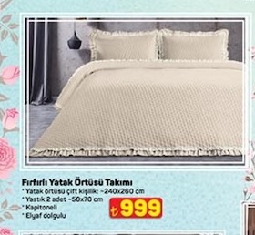 Fırfırlı Yatak Örtüsü Takımı