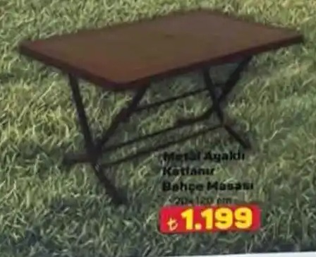 Metal Ağaçlı Katlanır Bahçe Masası