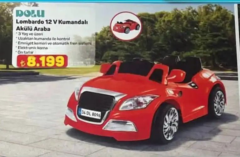 Dolu Lombardo 12 V Kumandalı Akülü Araba