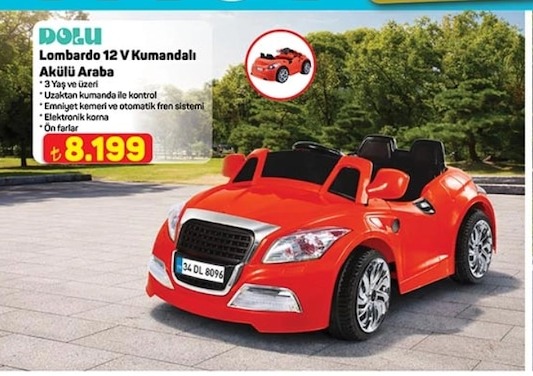 Dolu Lombardo 12 V Kumandalı Akülü Araba