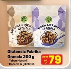 Glutensiz Fabrika Granola Çeşitleri 200G