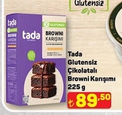 Tada Glutensiz Çikolatali Browni Karisimi 225 G