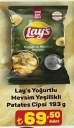 Lay'S Yoğurtlu Mevsim Yeşillikli Patates Cipsi 193G
