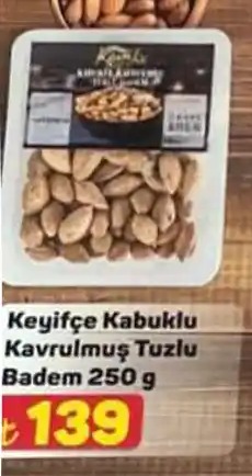 Keyifçe Kabuklu Kavrulmuş Tuzlu Badem 250 G
