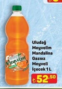 Uludağ Meyvelim Mandalina Gazsız Meyveli İçecek 1L