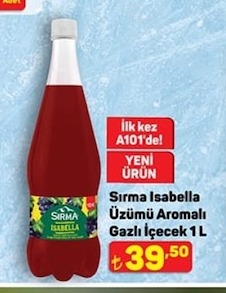 Sırma Isabella Üzümü Aromalı Gazlı İçecek 1 L