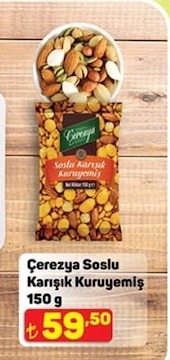 Çerezya Soslu Karışık Kuruyemiş 150 G