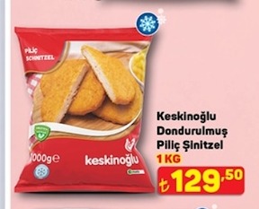 Keskinoğlu Dondurulmus Piliç Şinitzel 1 Kg
