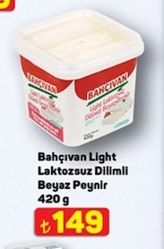 Bahçıvan Light Laktozsuz Dilimli Beyaz Peynir 420G