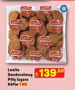 Lezita Dondurulmuş Piliç Izgara Köfte 1Kg