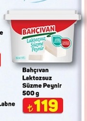 Bahçıvan Laktozsuz Süzme Peynir 500 G