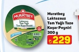 Muratbey Laktozsuz Tam Yagli Taze Kasar Peyniri 300G