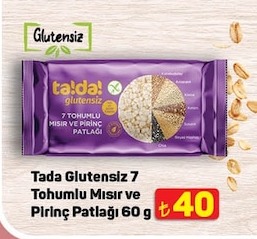 Tada Glutensiz 7 Tohumlu Mısır Ve Pirinç Patlağı 60G