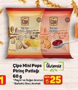 Cipo Mini Pops Pirinç Patlağı 60 G