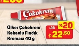 Ülker Çokokrem Kakaolu Fındık Kreması 40 G