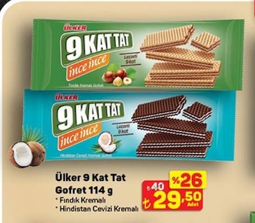Ülker 9 Kat Tat Gofret 114 G
