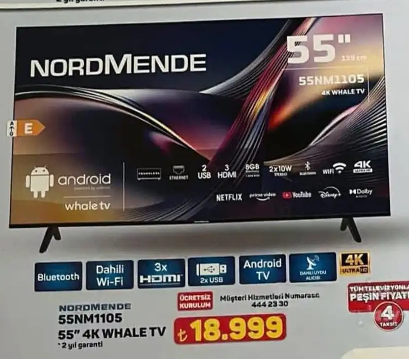 Nordmende 55Nm1105 55" 4K Whale Tv