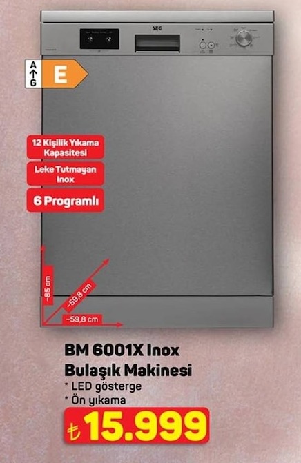 Aeg Bm 6001X Inox Bulaşik Makinesi 12 Kişilik